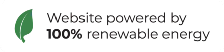 Website powered by 100% renewable energy