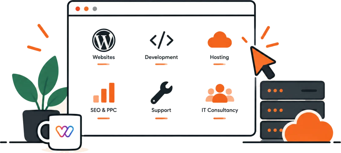 A browser window showing the range of services